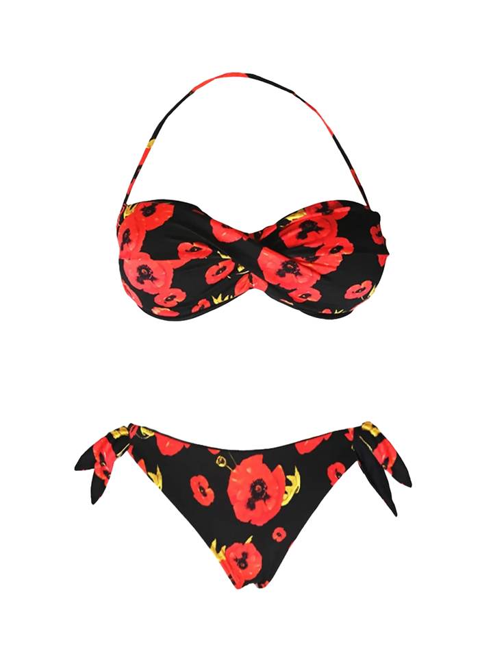Flower print bandeau bikini - MC2 Saint Barth