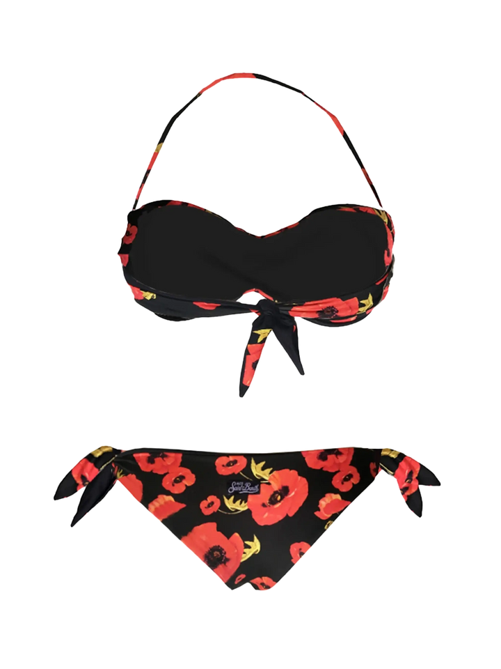 Flower print bandeau bikini - MC2 Saint Barth