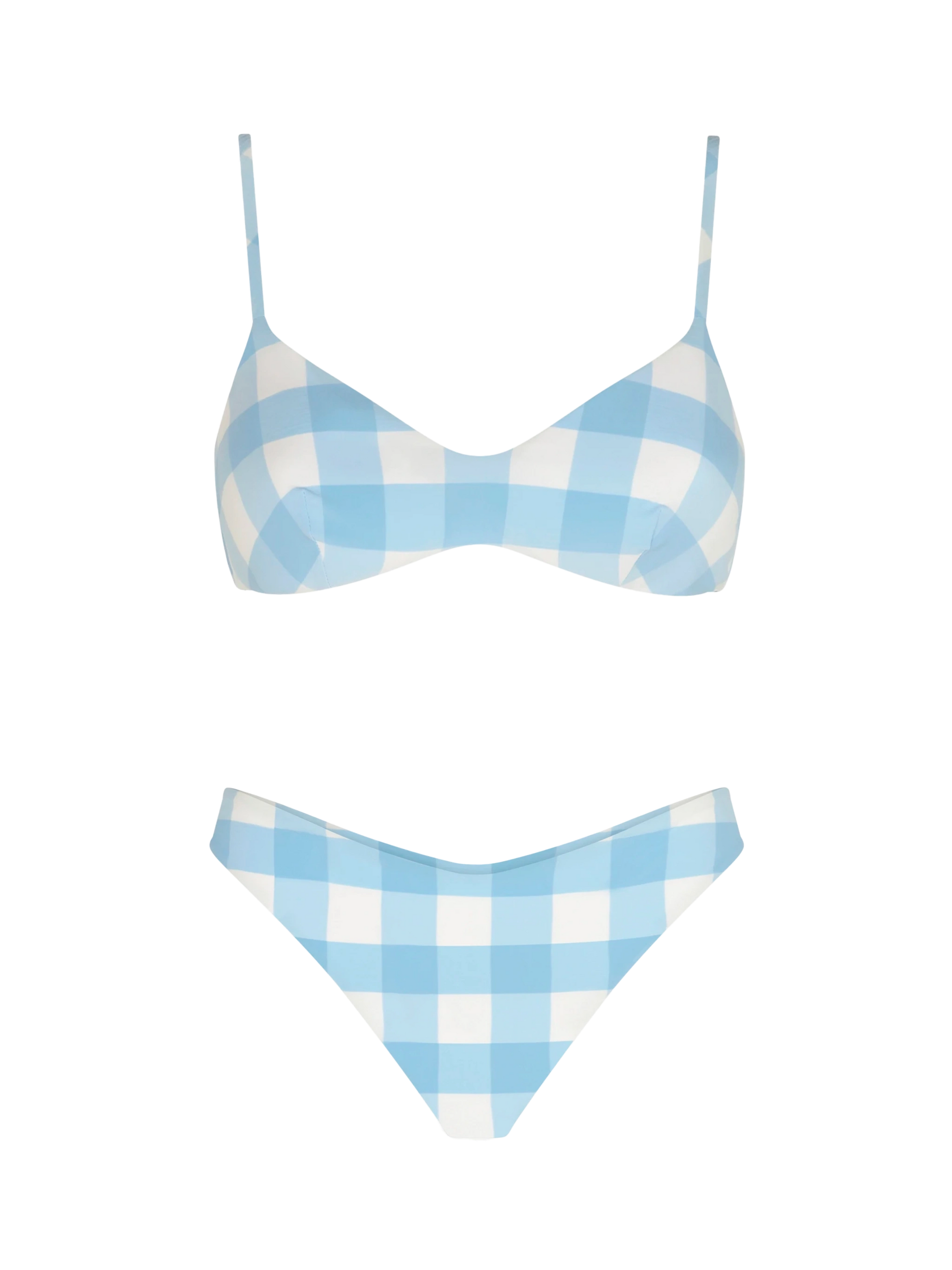 Gingham bralette bikini with cheeky swim briefs - MC2 Saint Barth