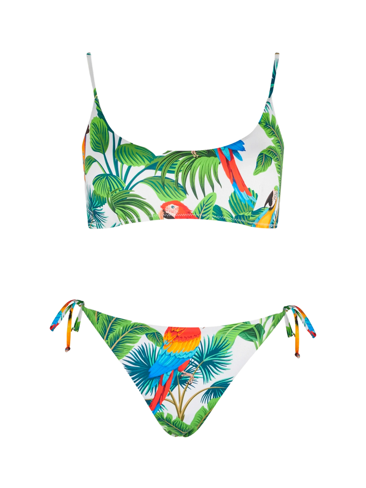 Bralette bikini with parrot print - MC2 Saint Barth