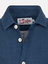 Kid navy blue linen shirt Agnes