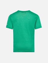 Kid green linen jersey t-shirt Alex