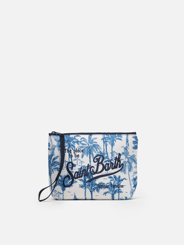 Pochette scuba Toile de Jouy Aline