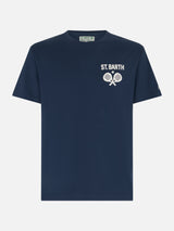 T-shirt da uomo in cotone pesante con stampa Padel