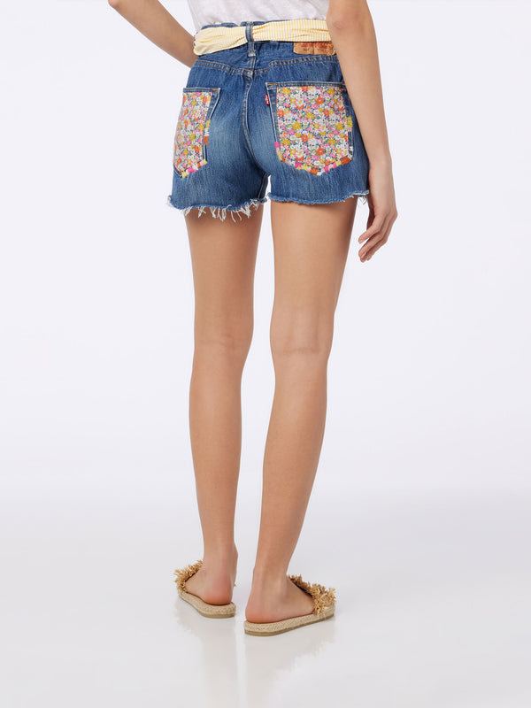 Woman Libby denim shorts | MADE WITH LIBERTY FABRIC