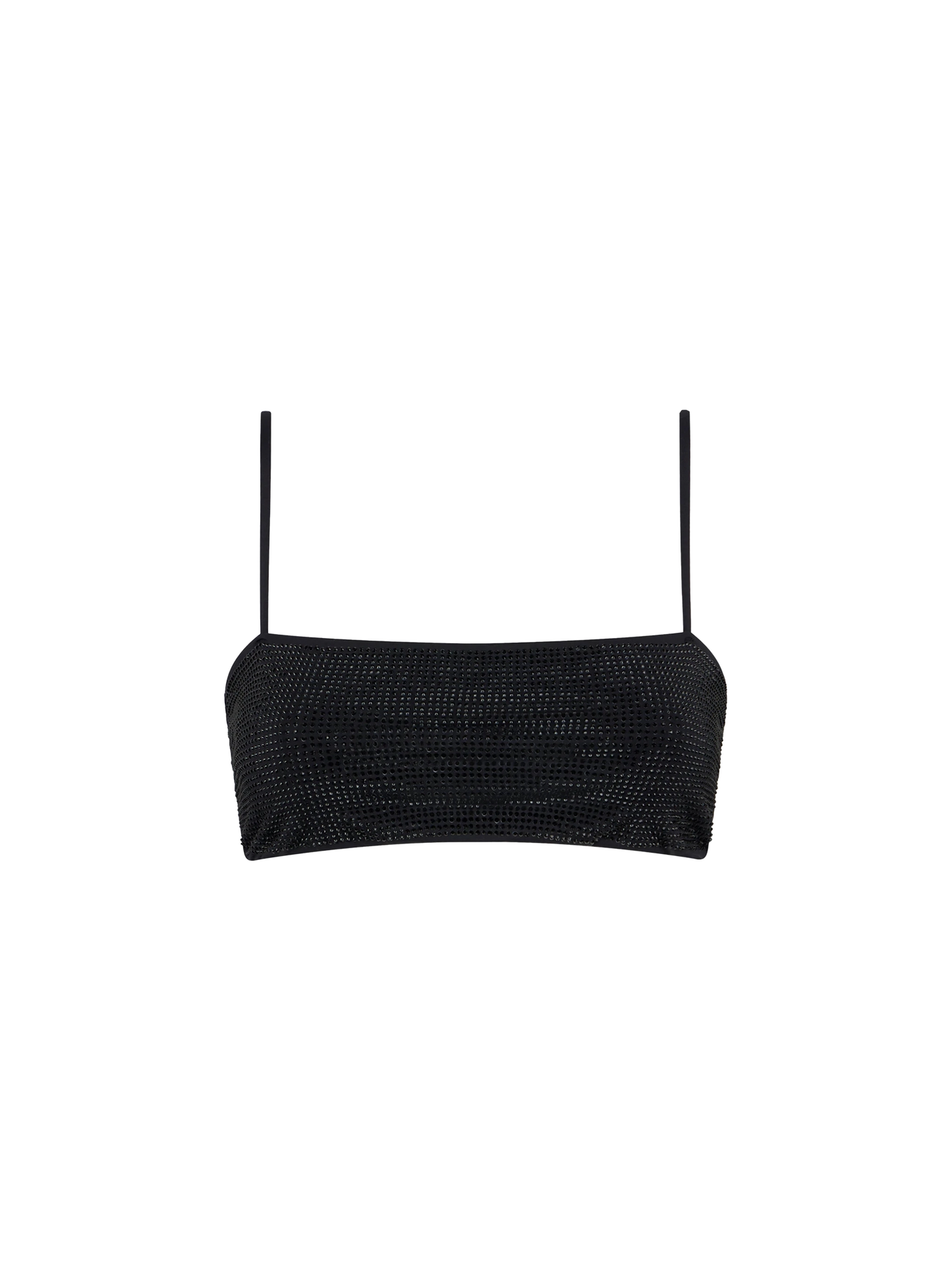 Woman bandeau black top with rhinestones - MC2 Saint Barth