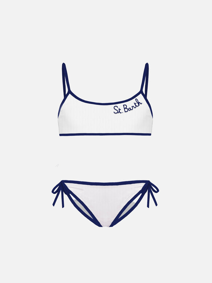 Mc2 Saint Barth Bikini da bambina a bralette bianco