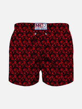 Boy light fabric swim shorts with Milan paisley print | MILAN SPECIAL EDITION