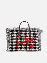 Borsa Colette in lana con stampa pied de poule