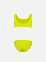 Girl fluo yellow classic crinkle bikini Baker