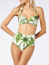 Woman bralette bikini with tropical print