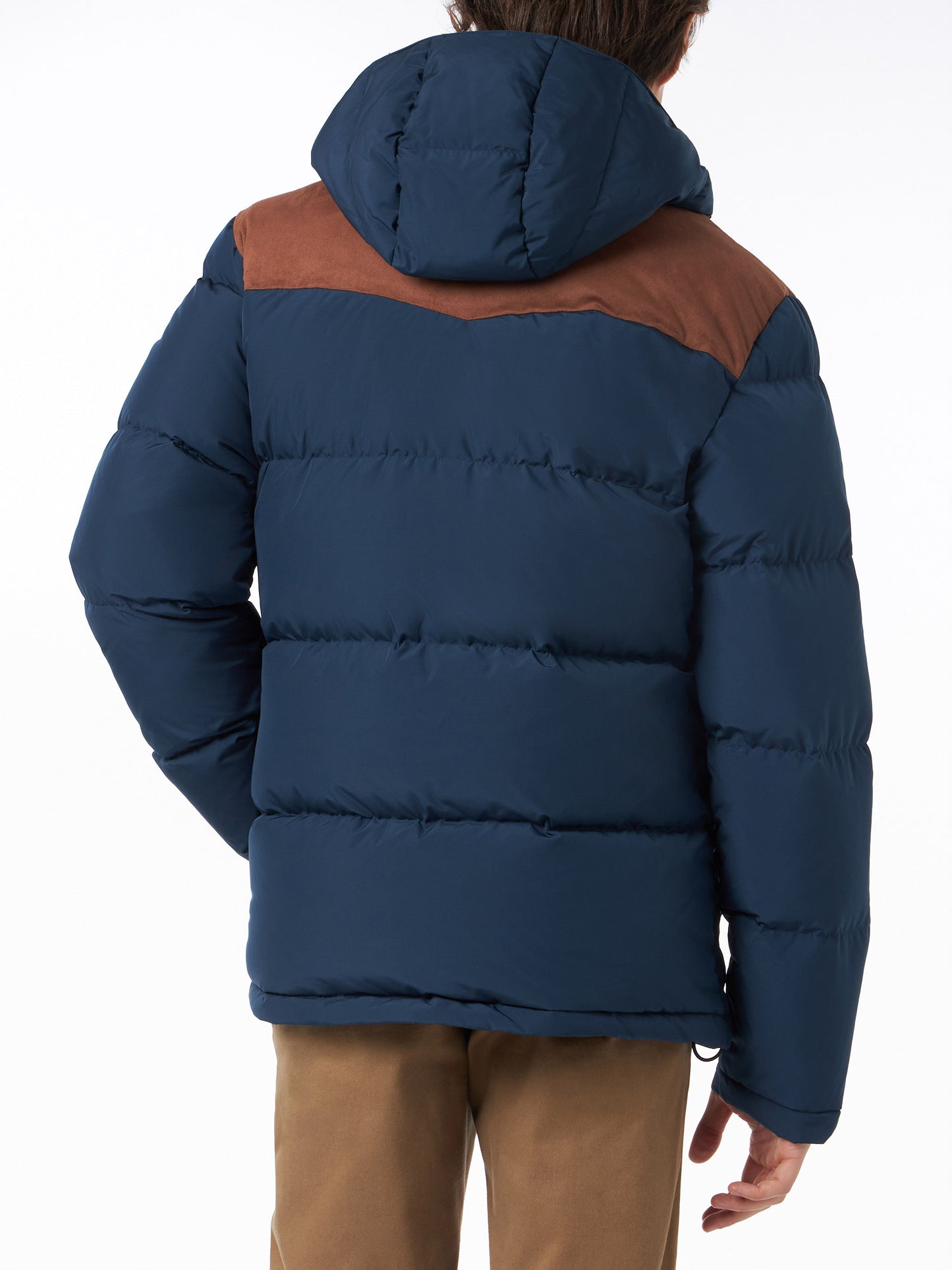 Man blue hooded down jacket Baxter - MC2 Saint Barth
