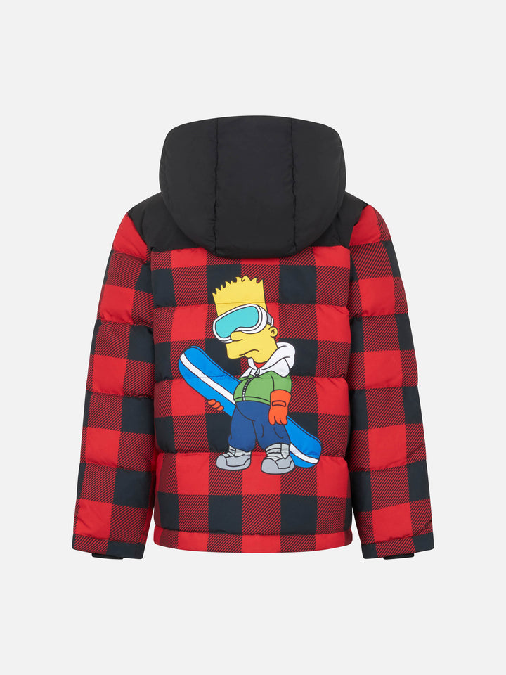 Boy hooded down padded jacket Baxter with Bart Simpson print | THE SIMPSONS SPECIAL EDITION - MC2 Saint Barth