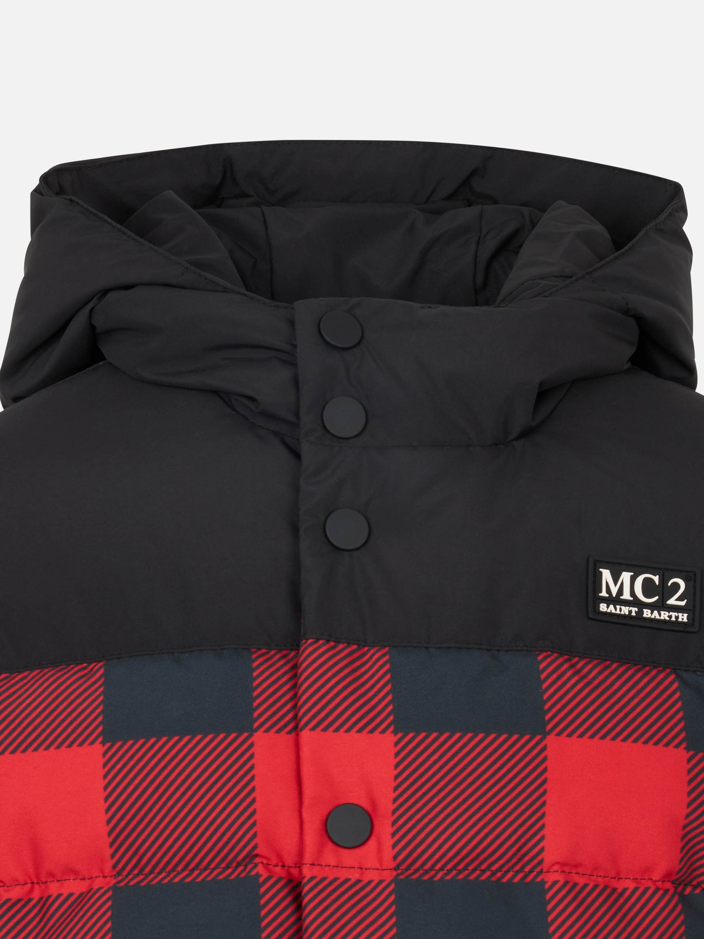 Boy hooded down padded jacket Baxter with Bart Simpson print | THE SIMPSONS SPECIAL EDITION - MC2 Saint Barth