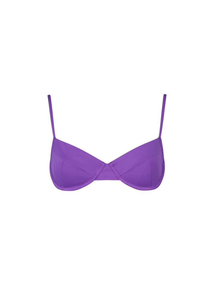 Costume da bagno bralette donna viola con ferretto