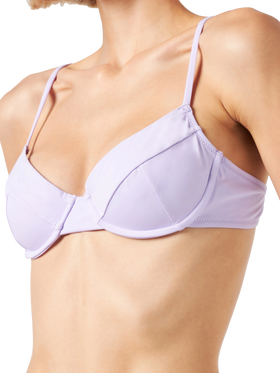 Woman lilac underwired bralette swimsuit - MC2 Saint Barth