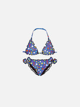 Mädchen-Triangel-Bikini mit Sternenprint