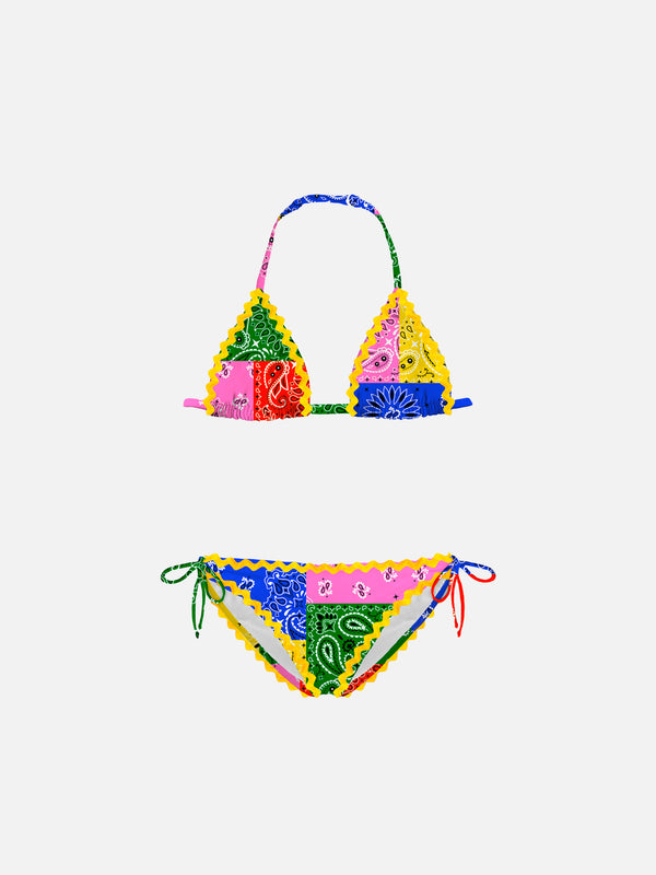 Girl bikini with bandanna print