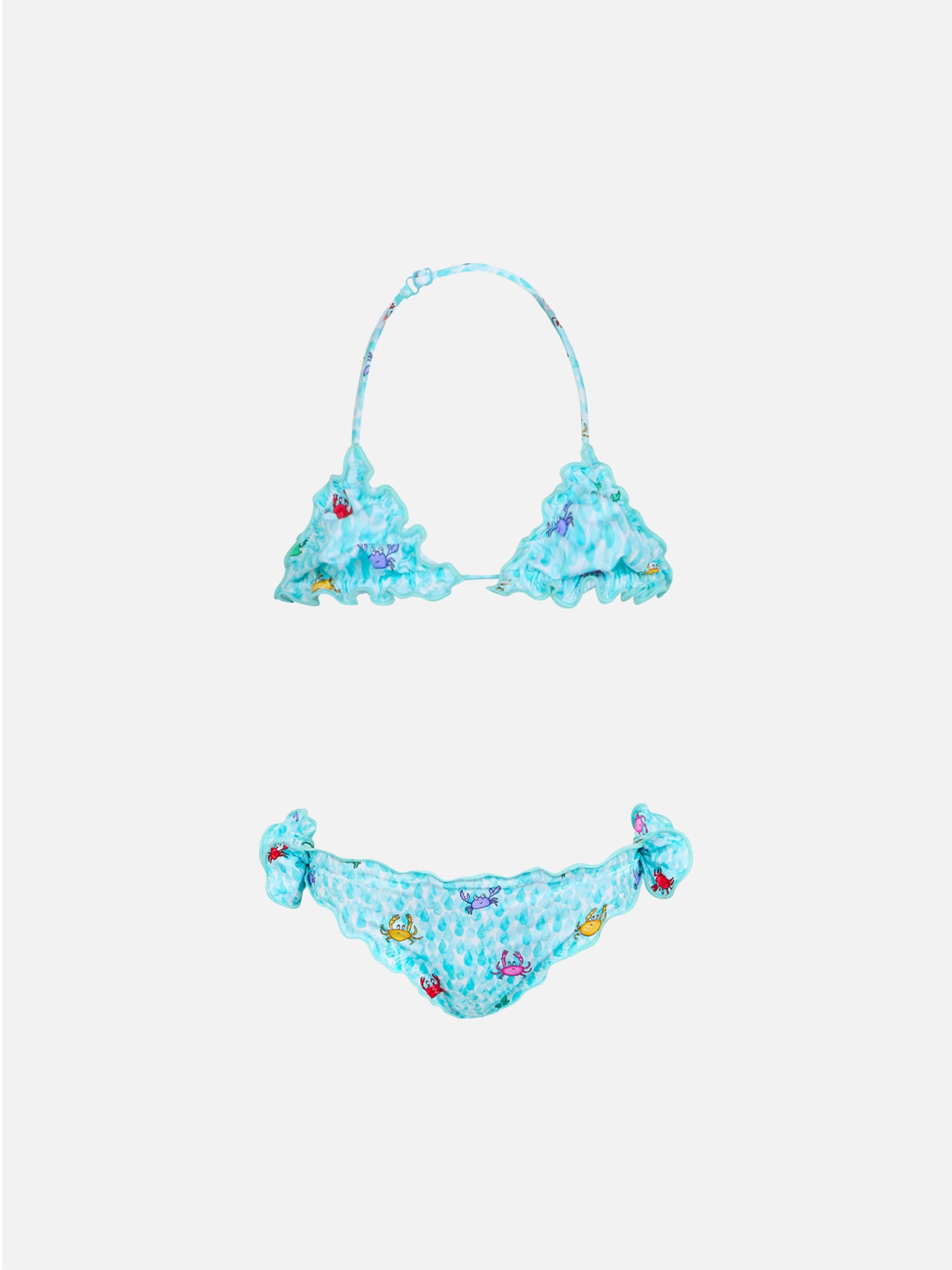 Girl classic triangle bikini Cris with crabs print - MC2 Saint Barth