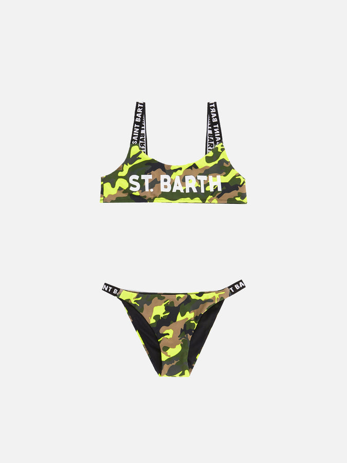 Mc2 Saint Barth Bikini da bambina stampa mimetica