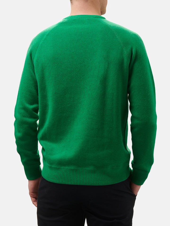 Man green cashmere blend knitted sweatshirt Bricklane - MC2 Saint Barth