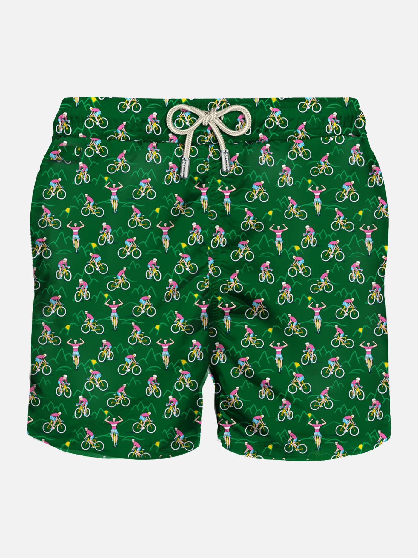 Man light fabric swim shorts with cyclist print - MC2 Saint Barth