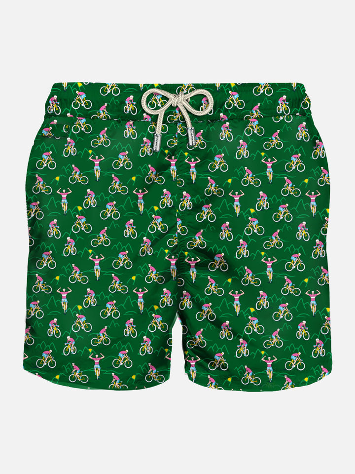 Man light fabric swim shorts with cyclist print - MC2 Saint Barth