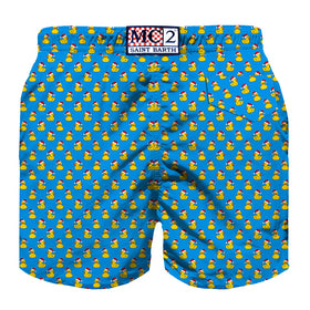 Boy light fabric swim shorts with Christmas ducks print - MC2 Saint Barth