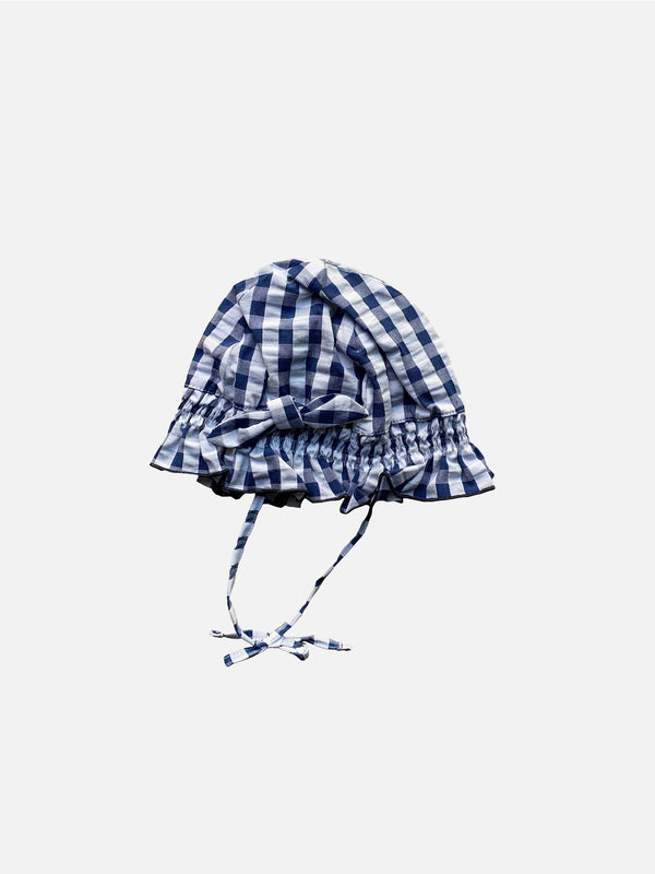 Enfant Bonnet blue vichy print