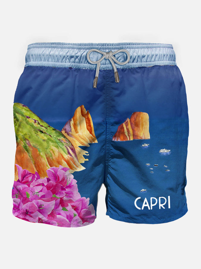 Mc2 Saint Barth Costume da bagno da uomo con stampa Capri