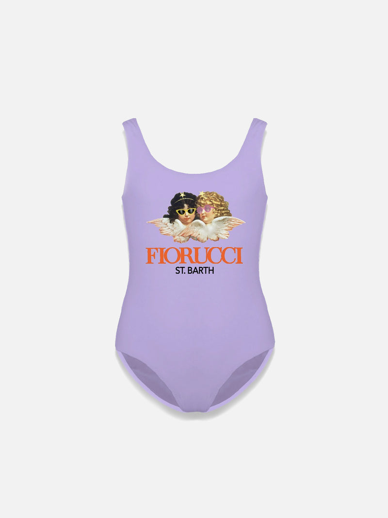 Einteiliger Badeanzug für Mädchen mit Fiorucci-Print | FIORUCCI SPECIAL EDITION