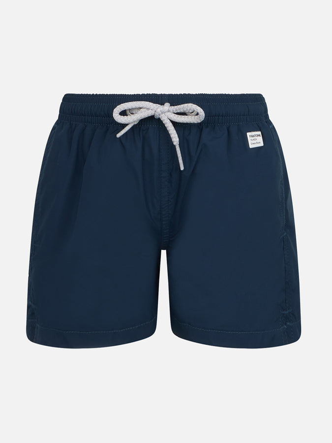 Mc2 Saint Barth Costume da bagno da bambino in tessuto leggero blu navy Jean Lighting Pantone | EDIZIONE SPECIALE PANTONE