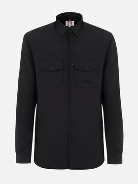 Man black overshirt Chalet with St. Barth embroidery - MC2 Saint Barth