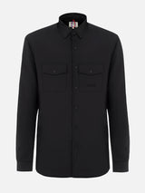 Man black overshirt Chalet with St. Barth embroidery