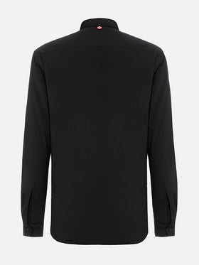 Man black overshirt Chalet with St. Barth embroidery - MC2 Saint Barth