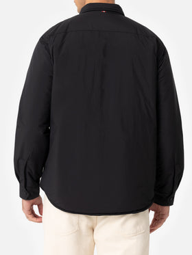Man black overshirt Chalet with St. Barth embroidery - MC2 Saint Barth