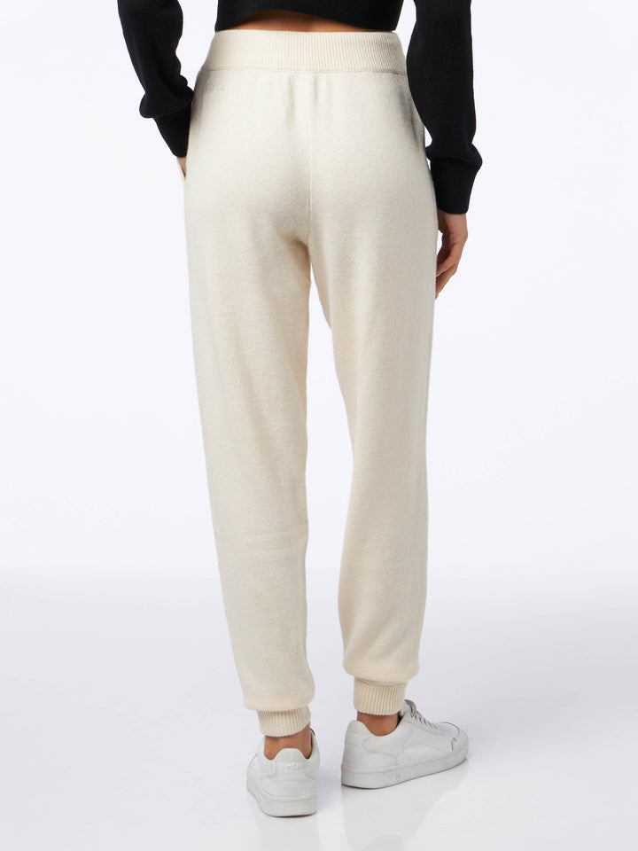 Woman off-white cashmere blend jogger pants - MC2 Saint Barth