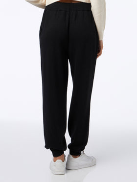 Woman knitted black jogger pants - MC2 Saint Barth