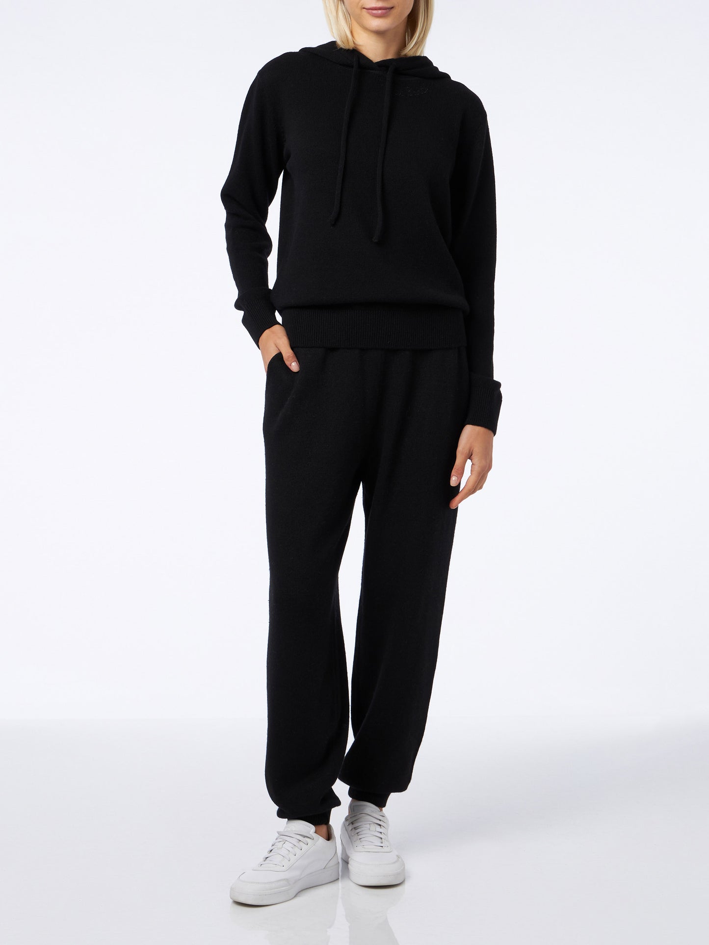 Woman knitted black jogger pants - MC2 Saint Barth