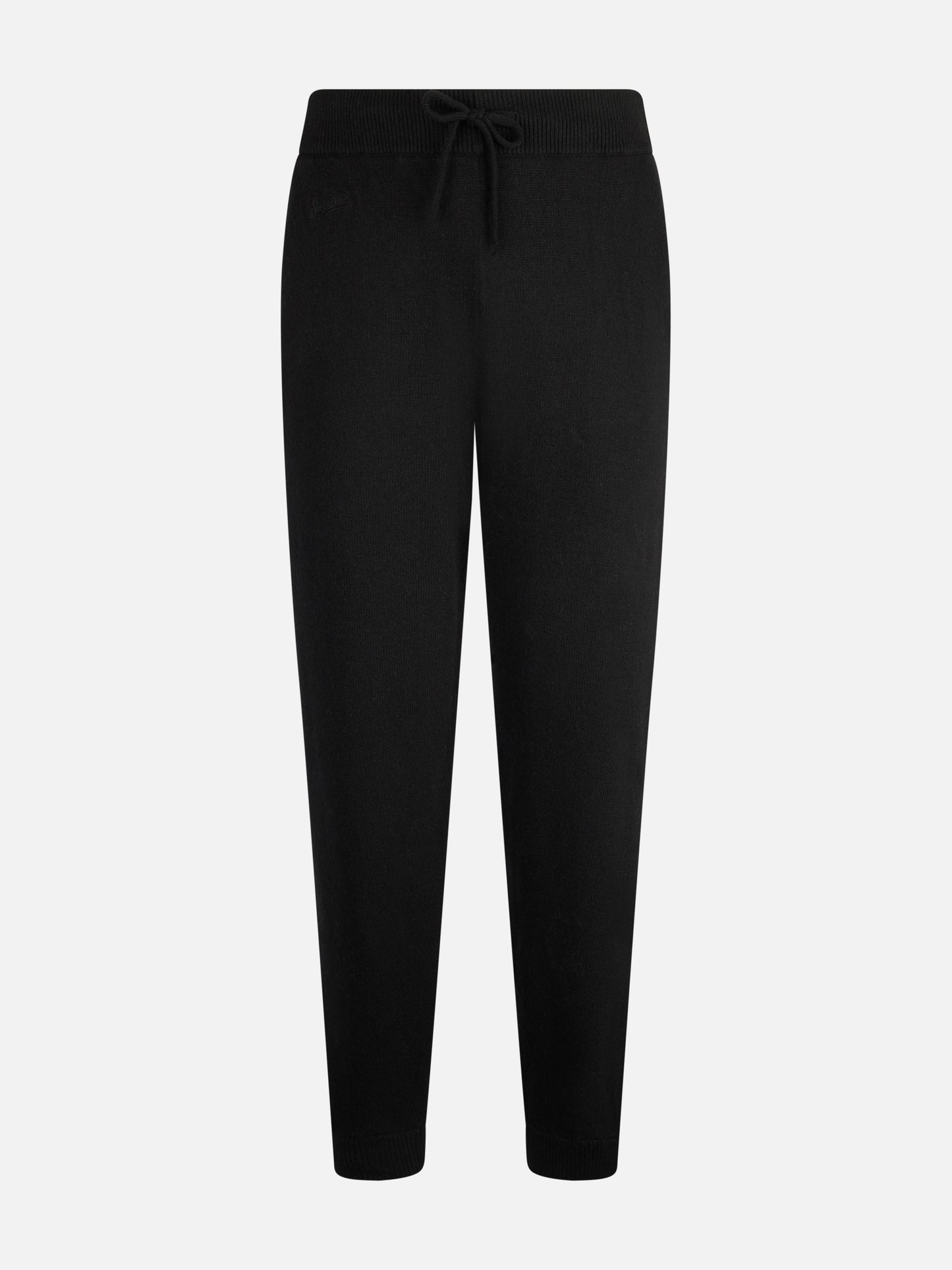 Woman knitted black jogger pants - MC2 Saint Barth