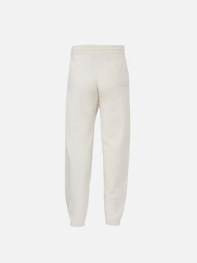 Girl off-white cashmere blend jogger pants - MC2 Saint Barth