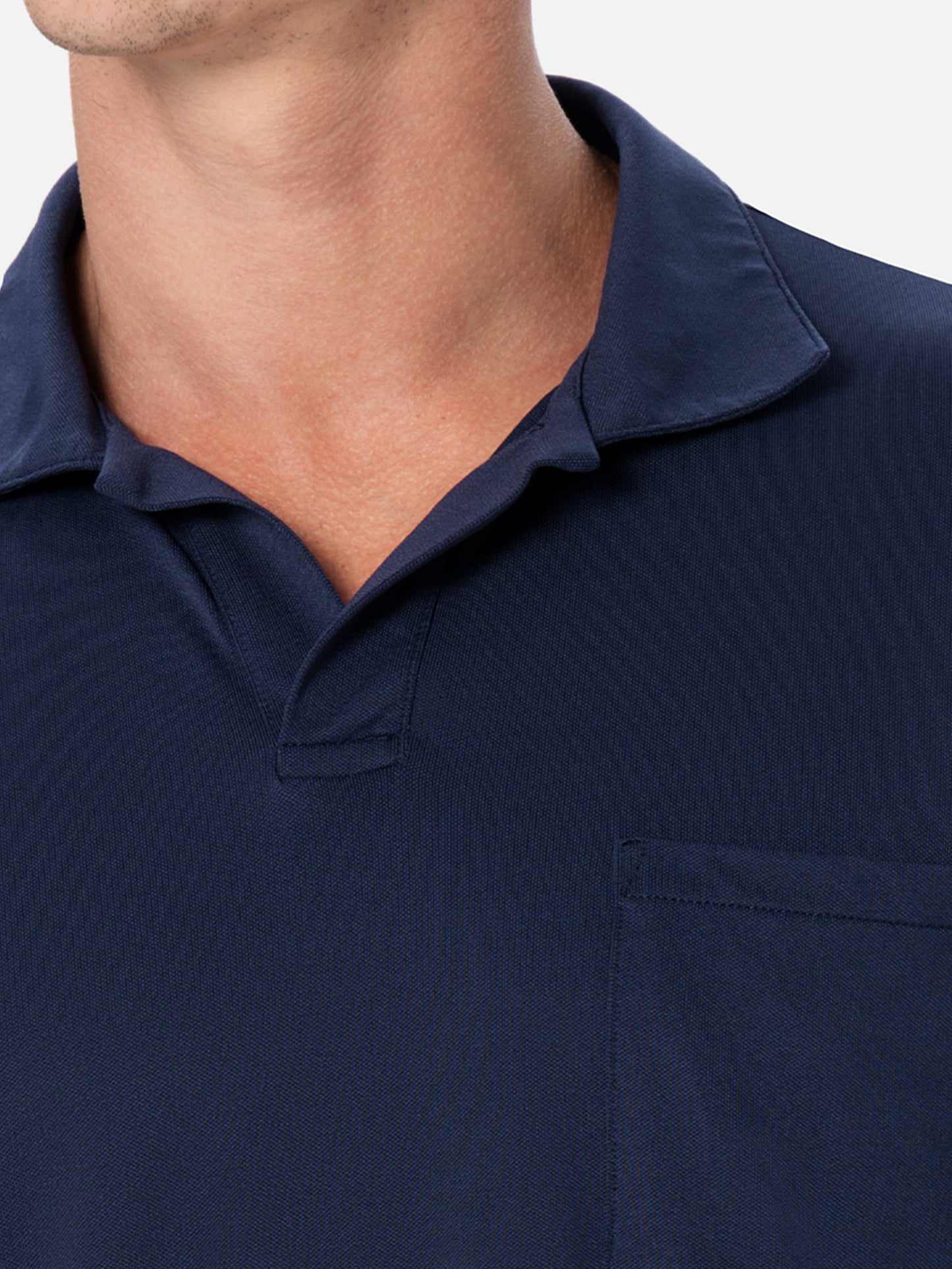 Man navy blue technical piquet polo shirt Camber - MC2 Saint Barth