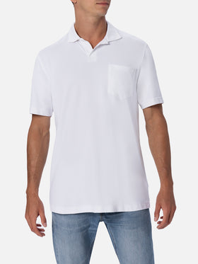 Man off-white technical piquet polo shirt Camber - MC2 Saint Barth