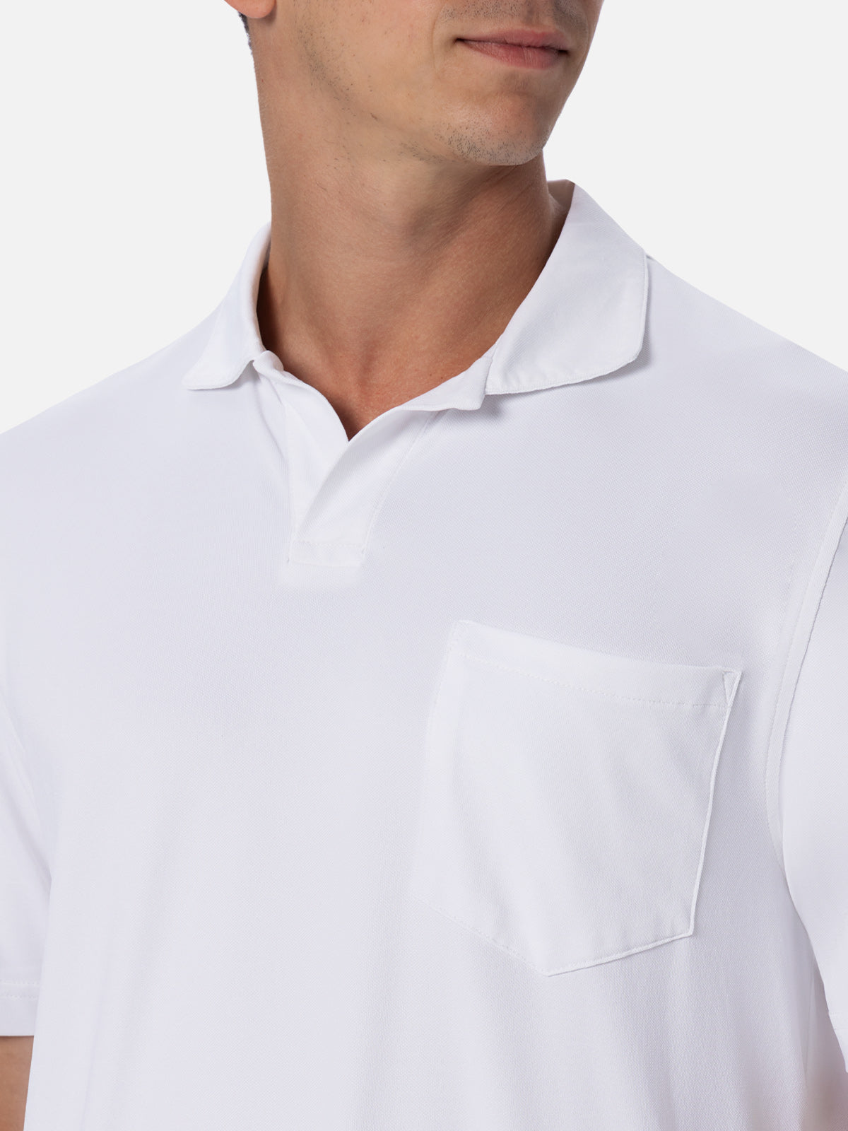 Man off-white technical piquet polo shirt Camber - MC2 Saint Barth