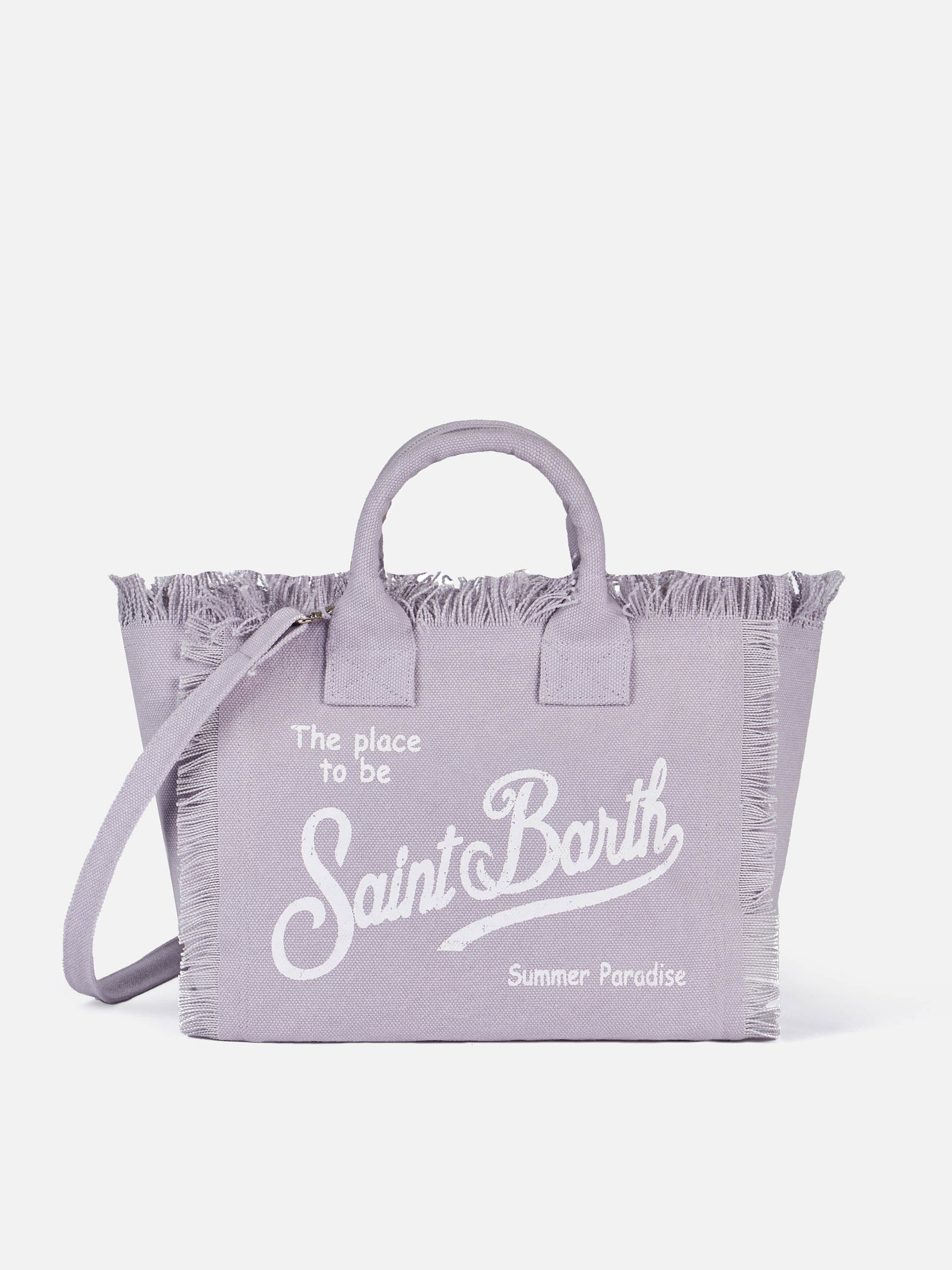 Colette lilac cotton canvas handbag - MC2 Saint Barth