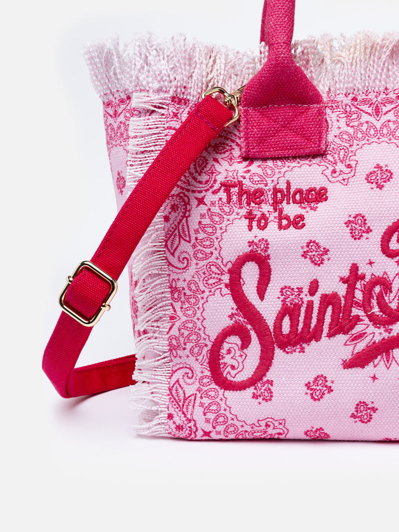 Pink bandanna cotton canvas Colette handbag