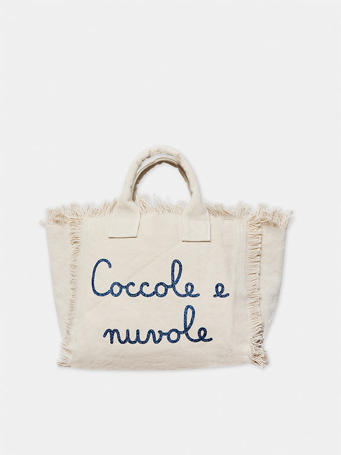 Mc2 Saint Barth Borsa Colette in tela con ricamo Coccole e nuvole | EDIZIONE SPECIALE COCCOLEBIMBI