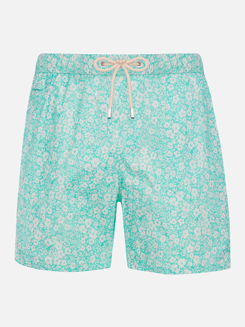 Comfort Light classic stretch swim shorts with flower print - MC2 Saint Barth