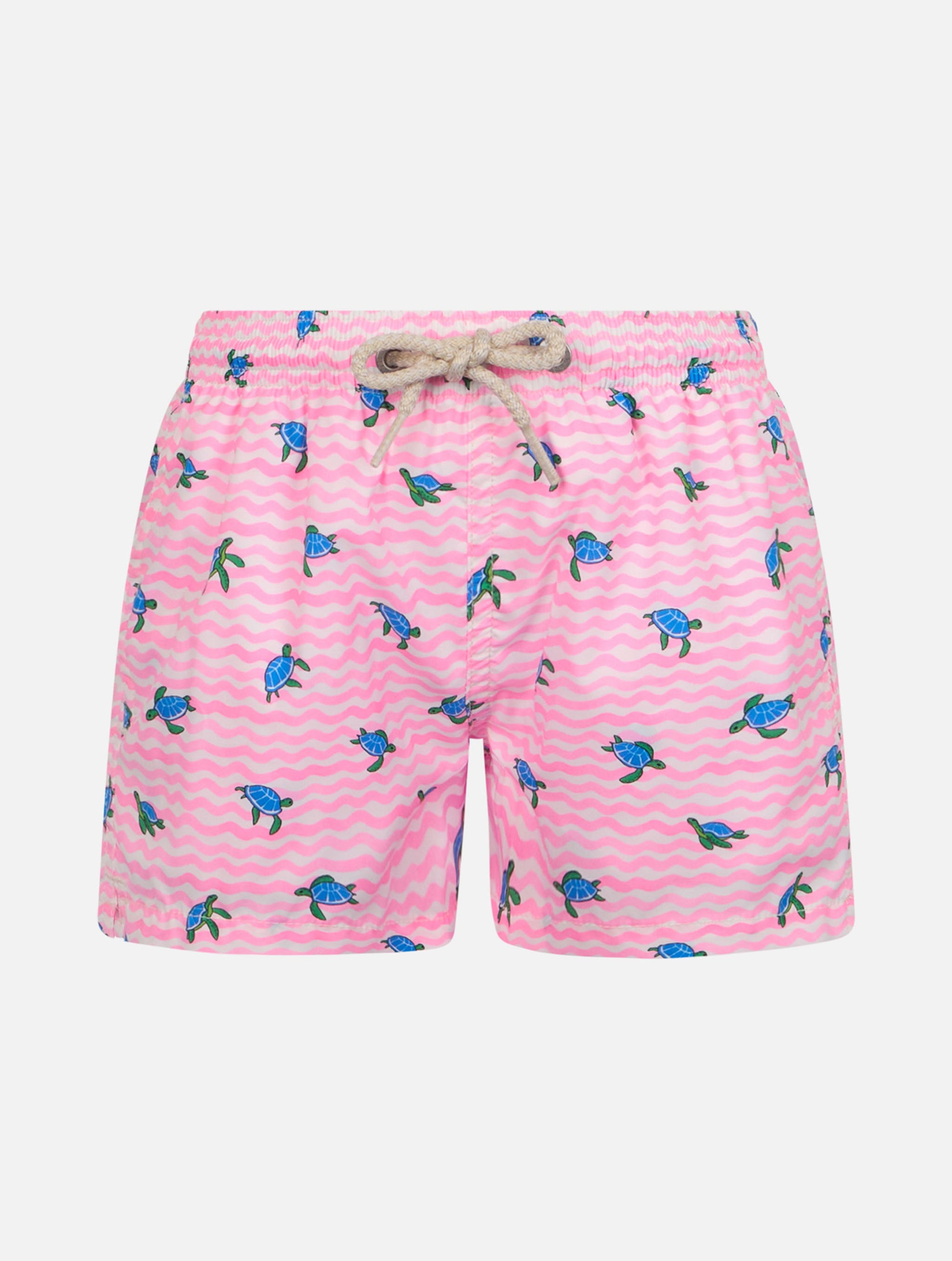 Boy Comfort Light swim shorts with sea turtles print - MC2 Saint Barth