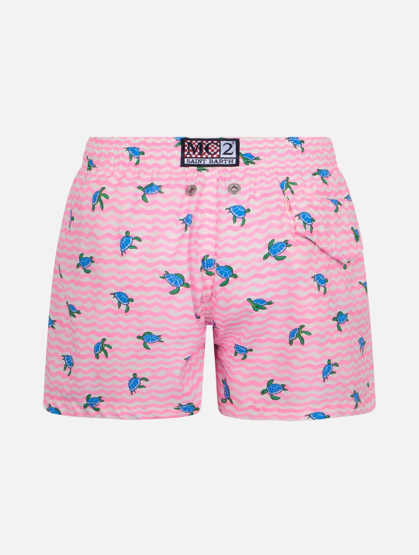 Boy Comfort Light swim shorts with sea turtles print - MC2 Saint Barth